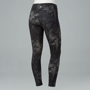 Lululemon Wunder Under High-Rise Leggings - Size 10 - Black/White Striped Static